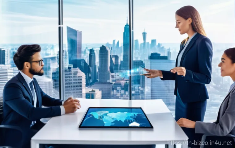 기업경영지도사와 기업 문화 개선 - **Prompt 1: Strategic Business Guidance in the Digital Age**
    A group of diverse professionals (m...