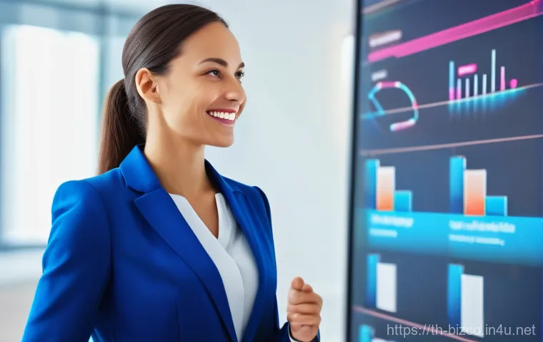 기업경영지도사 실기시험 성공 사례 - **Prompt:** A male and a female business consultant, both immaculately dressed in contemporary profe...