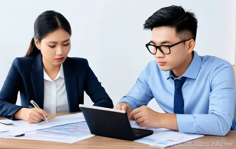 기업경영지도사와 재무 관리 실무 - **Prompt 1: Overwhelmed SME Owner Finds Guidance**
    A realistic, high-definition photograph of a ...