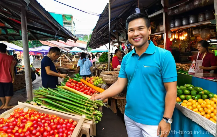 기업경영지도사 이론과 실무의 차이 - **Prompt 1: Hands-on Consulting in a Bustling Thai Market**
    "A professional female business cons...