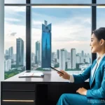 기업경영지도사와 기업 내부 감사 - **Prompt: "A professional Thai business consultant, a sharp-dressed woman in her late 30s, confident...
